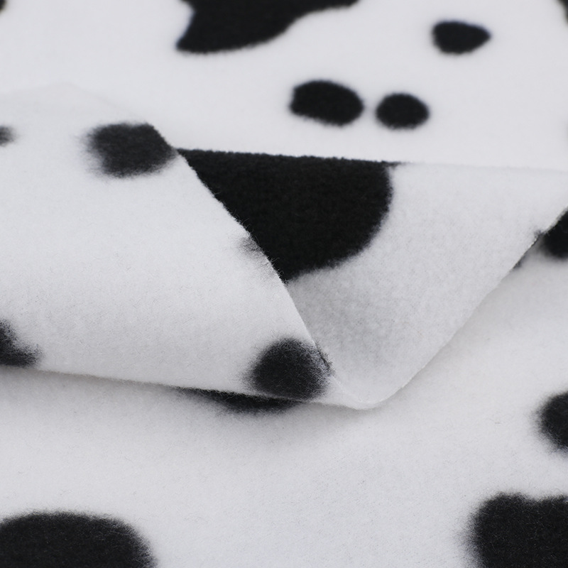 100% polyester 260gsm printed polar fleece double brush anti-pilling knit fabric