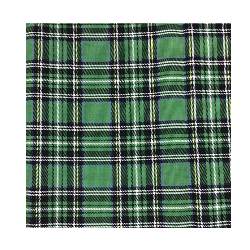 100% cotton 21W 140gsm printed plaid corduroy fabric