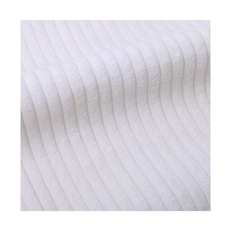 90% Polyester 8% nylon 2% spandex 2.5W 240gsm white corduroy fabric