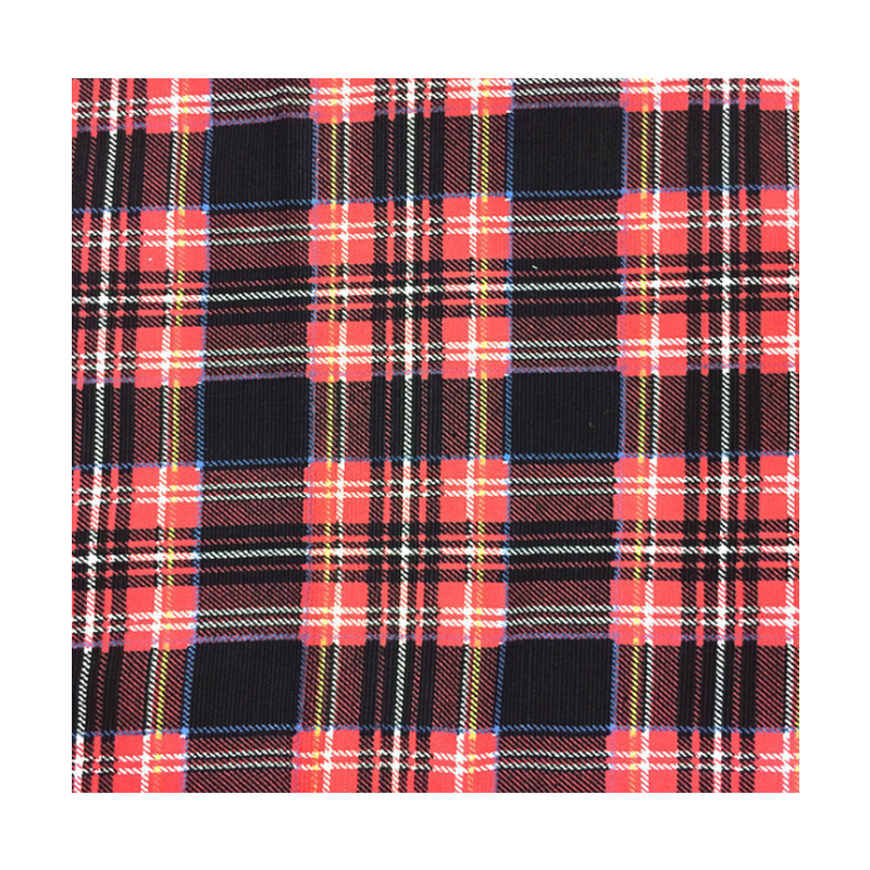 100% cotton 21W 140gsm printed plaid corduroy fabric