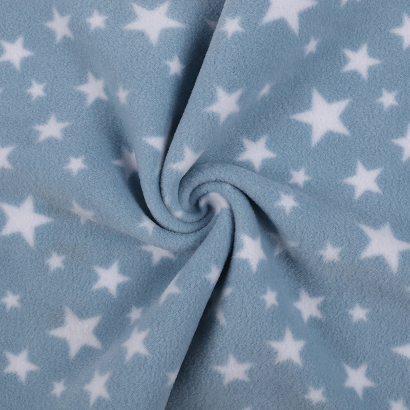 100% polyester 150D 265gsm printed polar fleece knit fabric