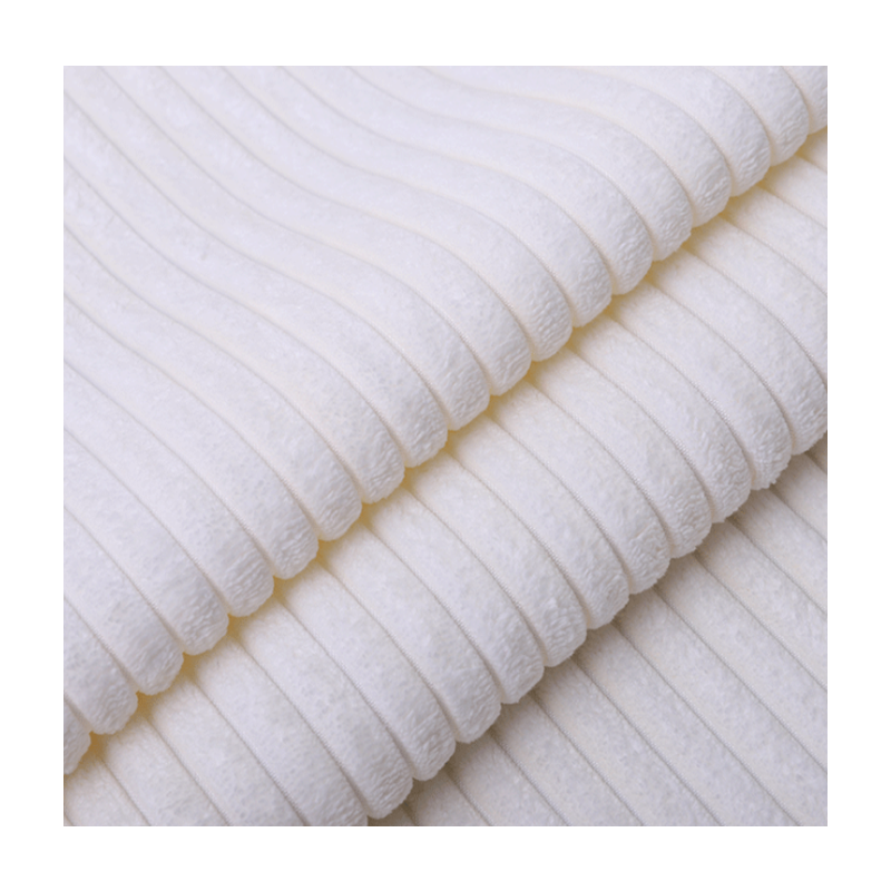 90% Polyester 8% nylon 2% spandex 2.5W 240gsm white corduroy fabric