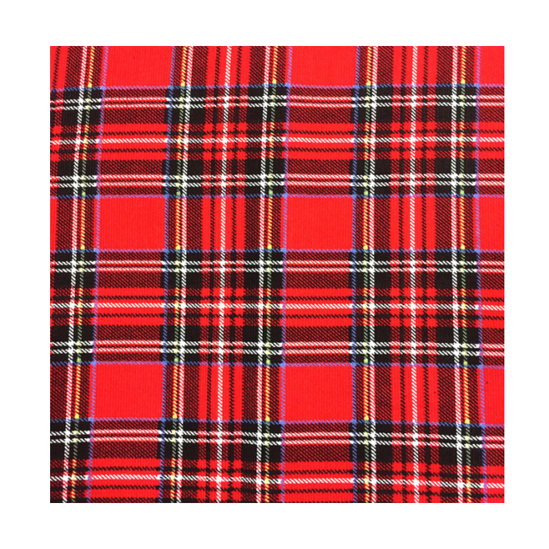 100% cotton 21W 140gsm printed plaid corduroy fabric