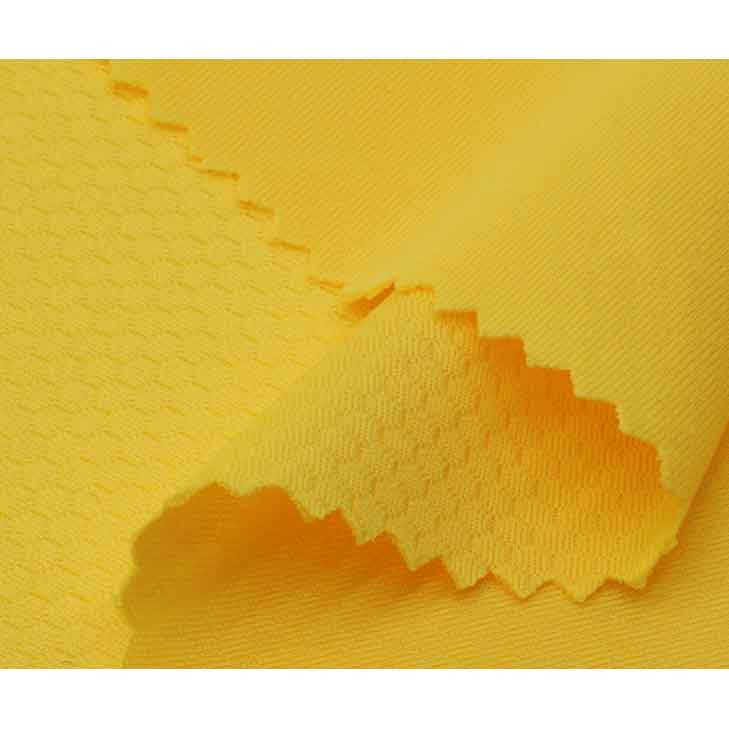 Polyester football hexagonal mesh fabric moisture-absorbent fast-drying sportswear basketball wear hat honeycomb fabric wholesale 150gsm