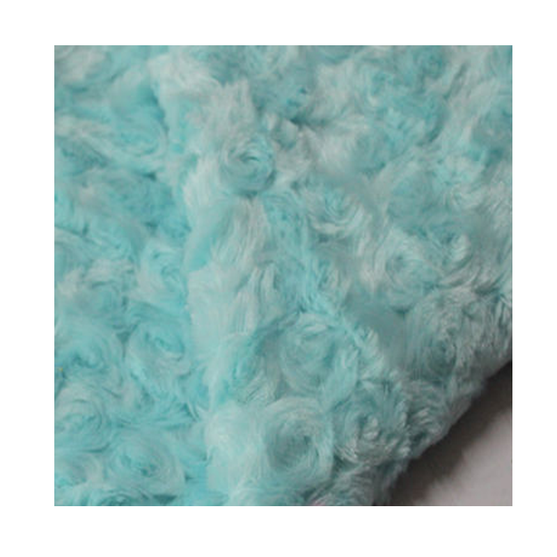 Polyester warp faux fur PV plush rose fleece velvet fabric