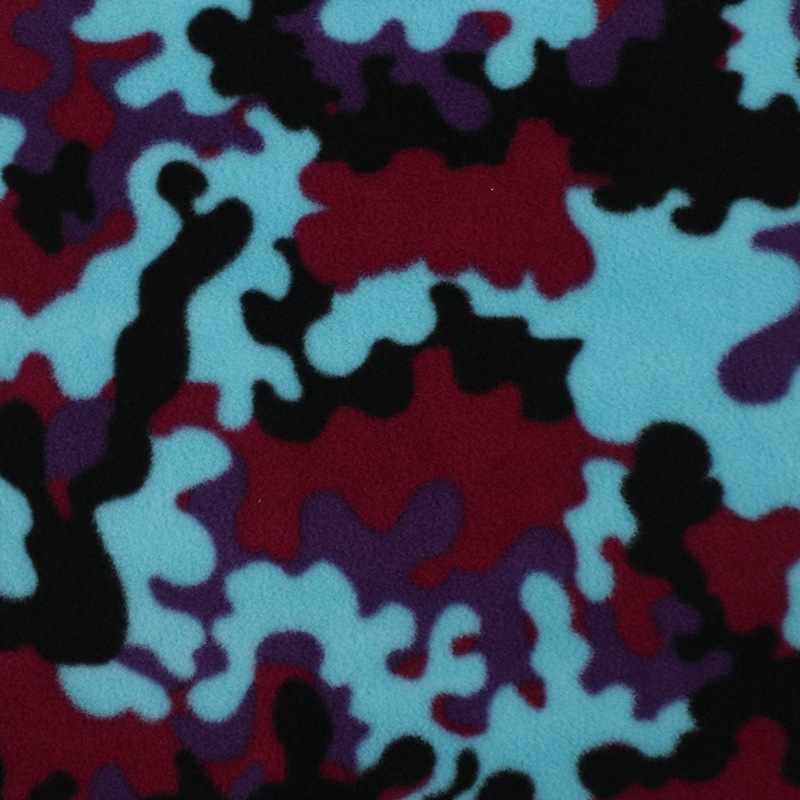 Custom 100% polyester 260gsm printed polar fleece knit fabric