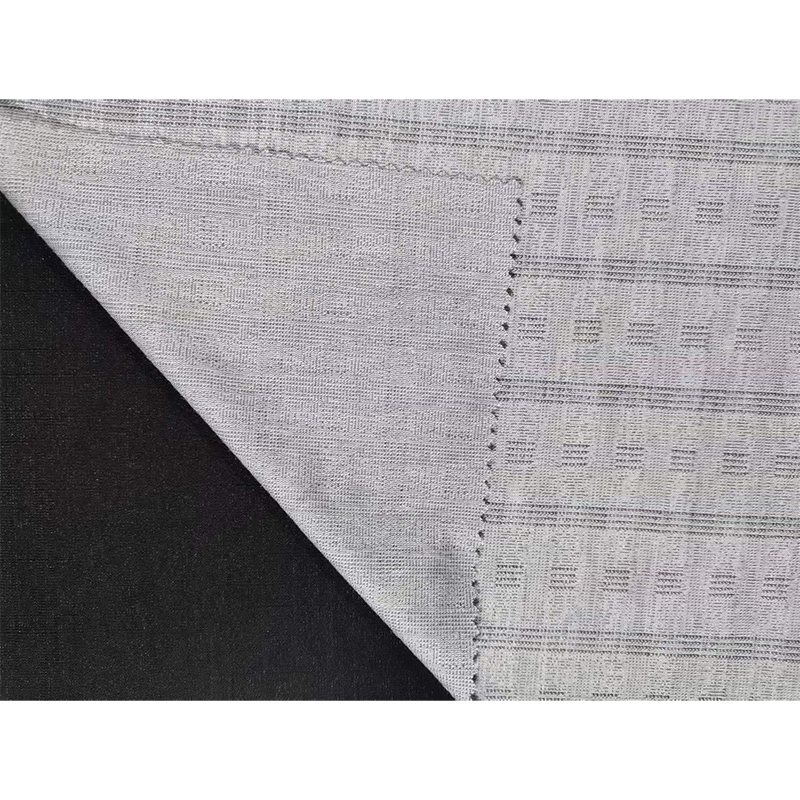 Knitting Stretch Jacquard Fabric Polyester Spandex 165GSM