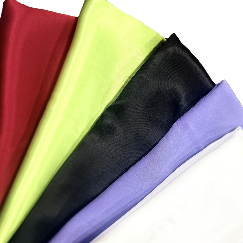 Woven Poplin Silk Fabrics Silk Shinning Plain-dyed Solid Satin Viscose Rayon 180GSM